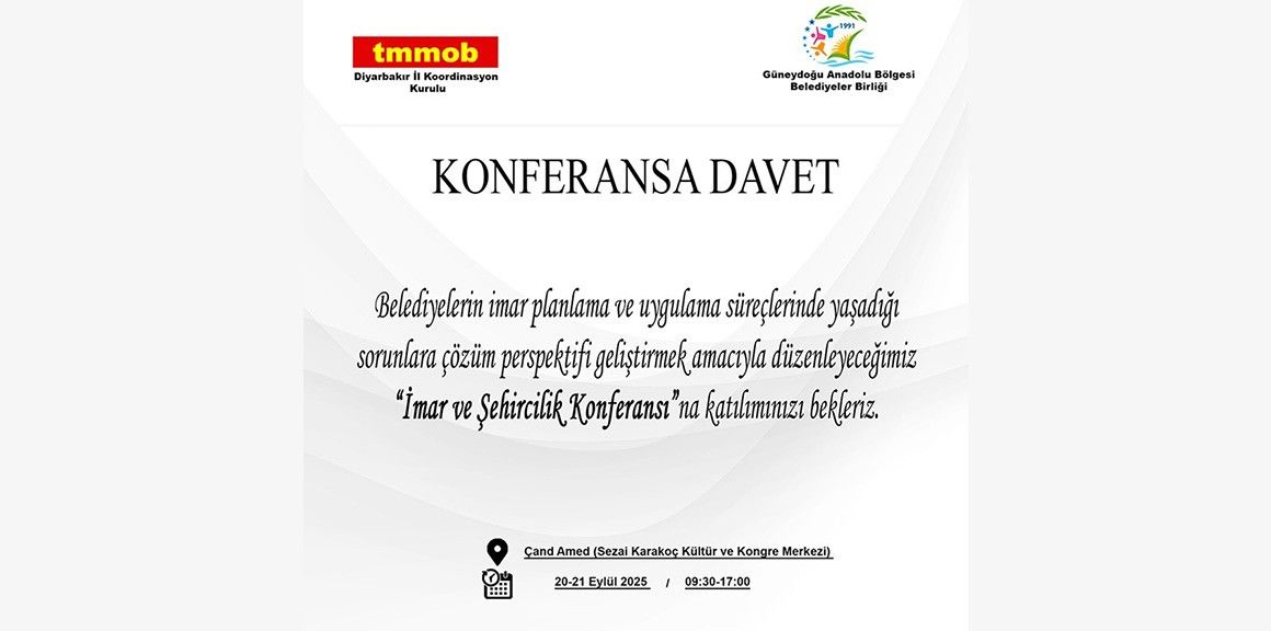 İmar ve Şehircilik Konferansı  Başlıyor
